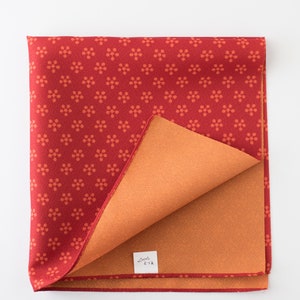 17.7"/ Toki-iro Reversible | Rikyubai (Japanese Apricot) Red/Orange/ Made in Japan - Zandaka