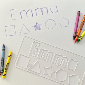 Personalized Name Stencil: Acrylic Learning Tool for Kids