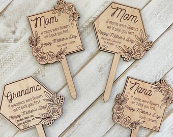 Mothers Day Plant Stake | Personalized | Flower Stake | Nana | Mom | Grandma | Gigi | Mimi |