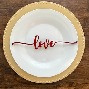 Place Cards / Plate Toppers / Valentines Day / Holiday Place Cards / Love /  10 in