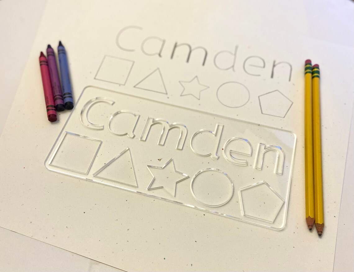 Child's Personalized Stencil Name Stencil Learning - Etsy