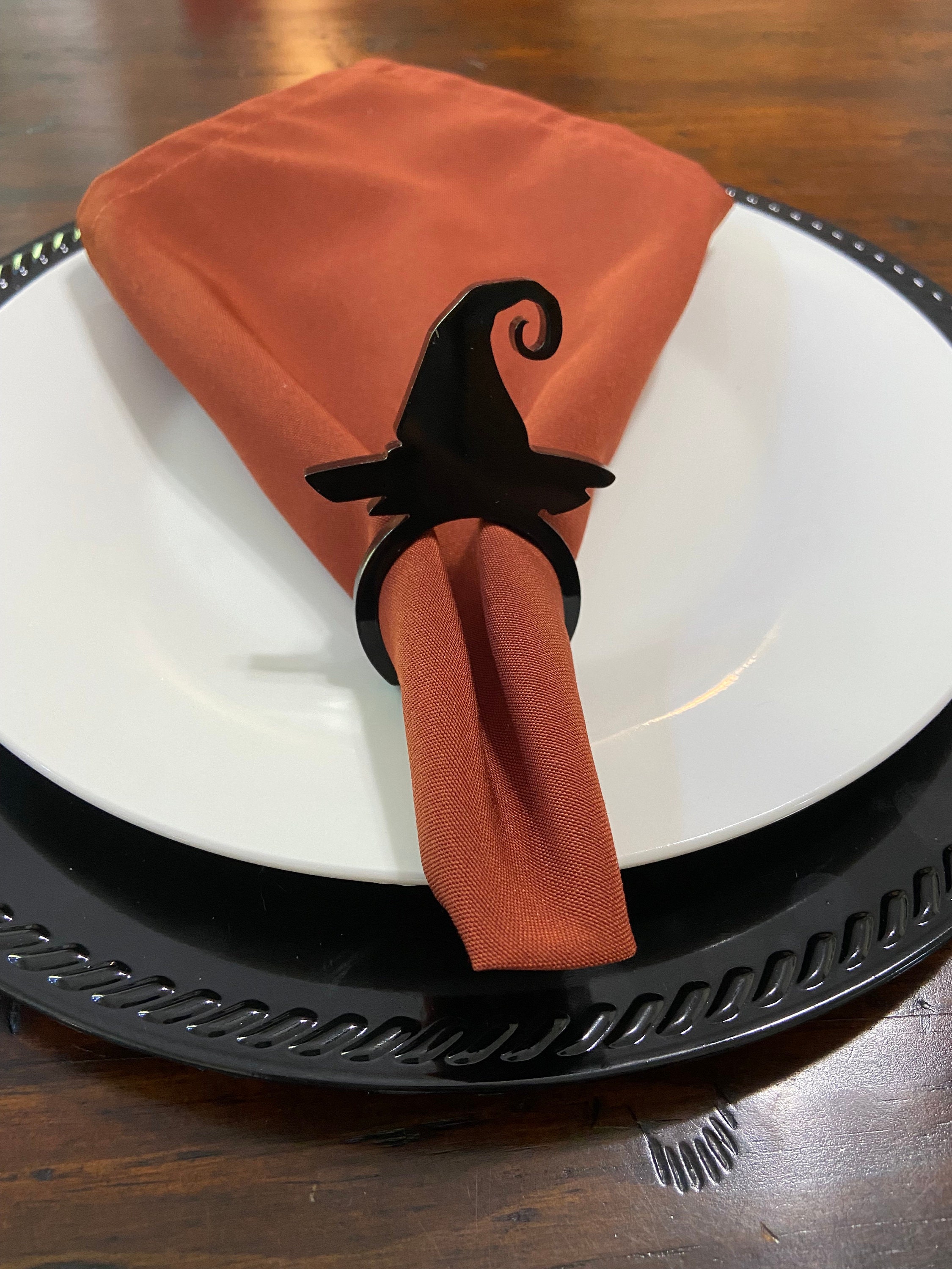 Napkin Ring / Halloween Plate Decor / Holiday Napkin Holder / Etsy