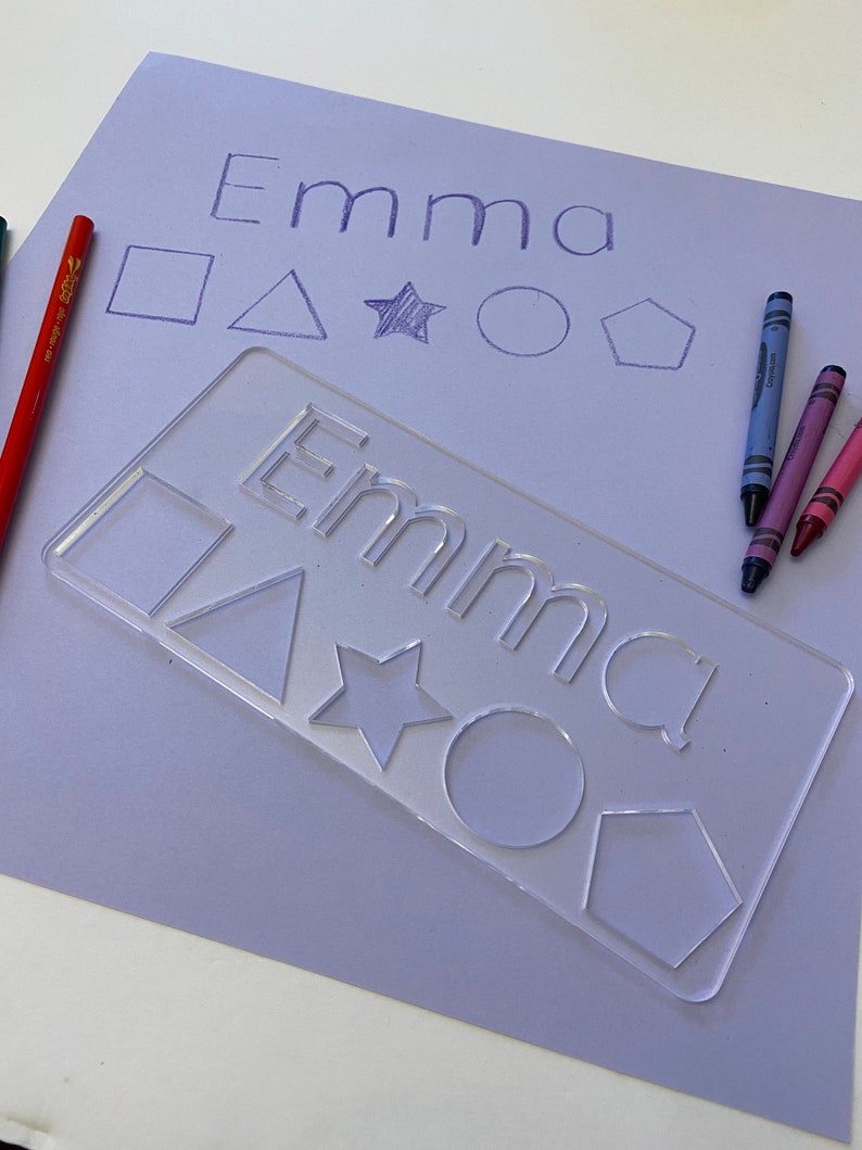 Child's Personalized Stencil Name Stencil Learning Etsy