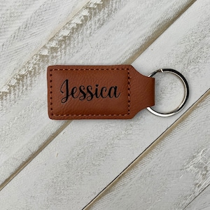 Personalized Keychain / Engraved Keychain / Leather Keychain / Custom /