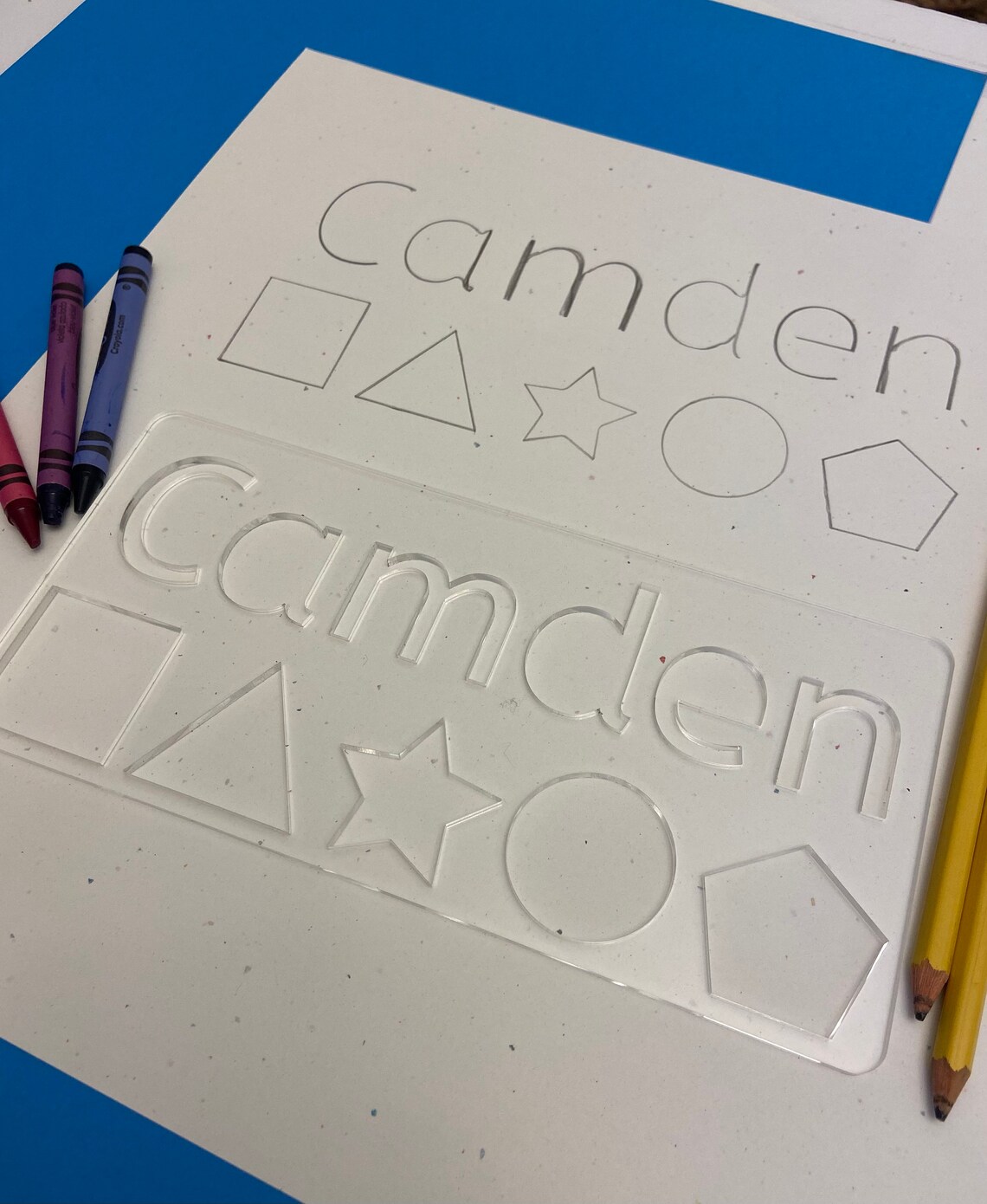 Child's Personalized Stencil Name Stencil Learning - Etsy