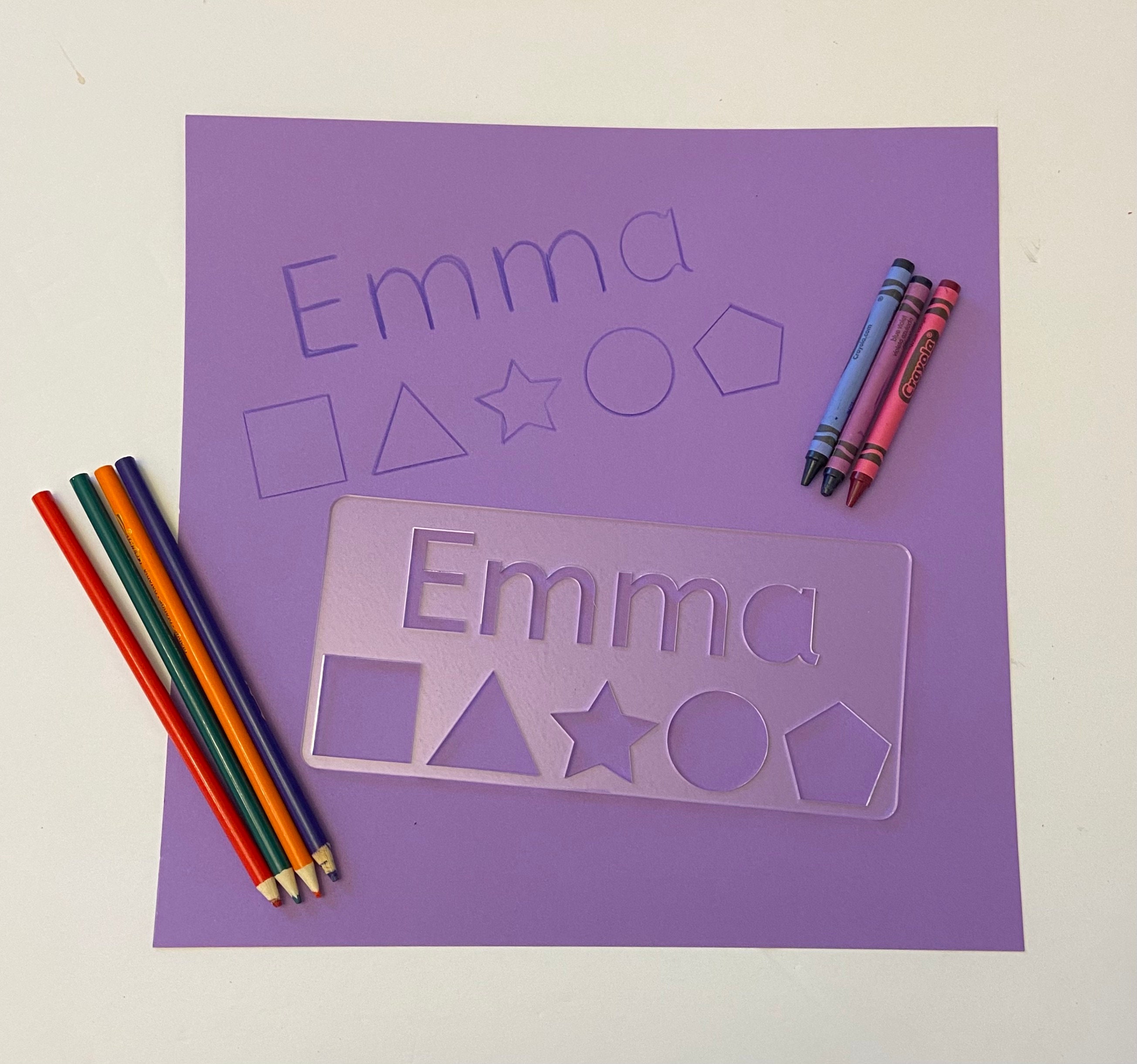Child's Personalized Stencil Name Stencil Learning - Etsy