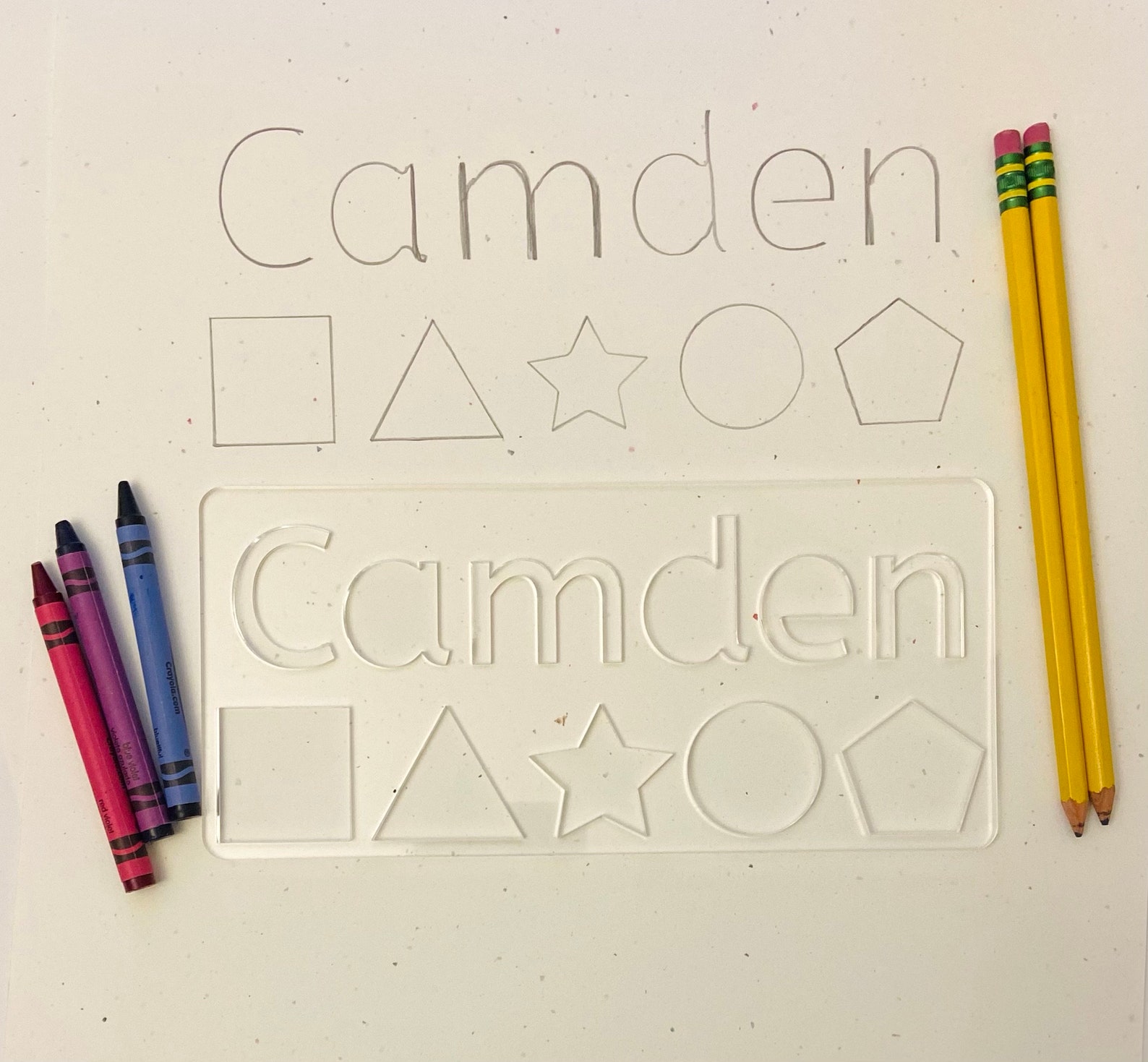 Child's Personalized Stencil Name Stencil Learning - Etsy