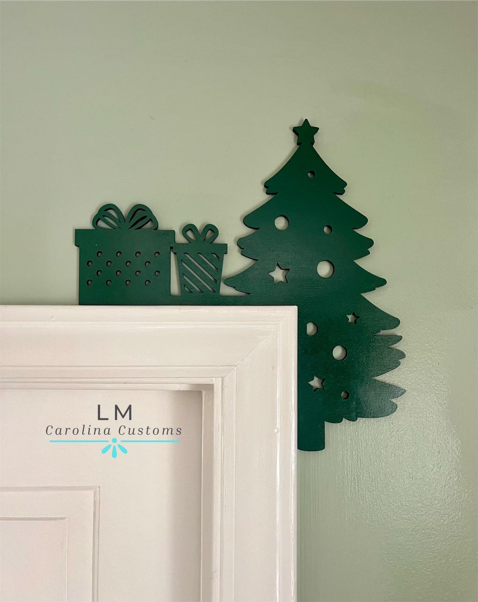 Maple Wood Christmas Door Corner Decor: 'merry Christmas' Sign - Etsy