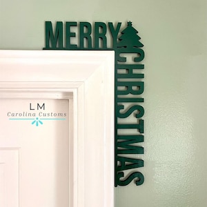 Maple Wood Christmas Door Corner Decor: &#39;Merry Christmas&#39; Sign