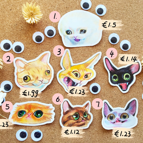 Sad Boi Cat /Cat meme stickers pack/meme sticker/funny sticker/laptop decals