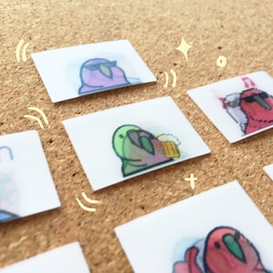 changements de modèles autocollants meme paquet de petite taille / Party Parrot Sticker / Cult of the Party Parrot/Holographic/ party animal sticker pack