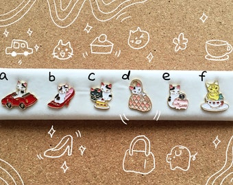 Black & White Cat Enamel Pin pack A / Cat pin pack /hard enamel pin/ cat pin