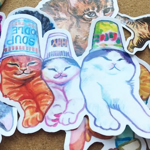 Pack d’autocollants de mème de chat/autocollant d’ordinateur portable/