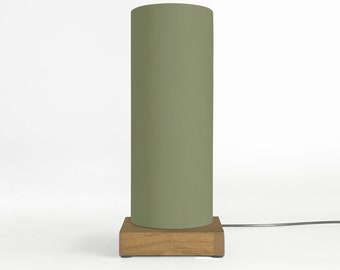 green minimal tall lamp