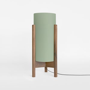 vintage green mid-century inspired table lamp