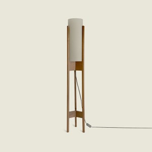 bone mid-century inspired floor lamp