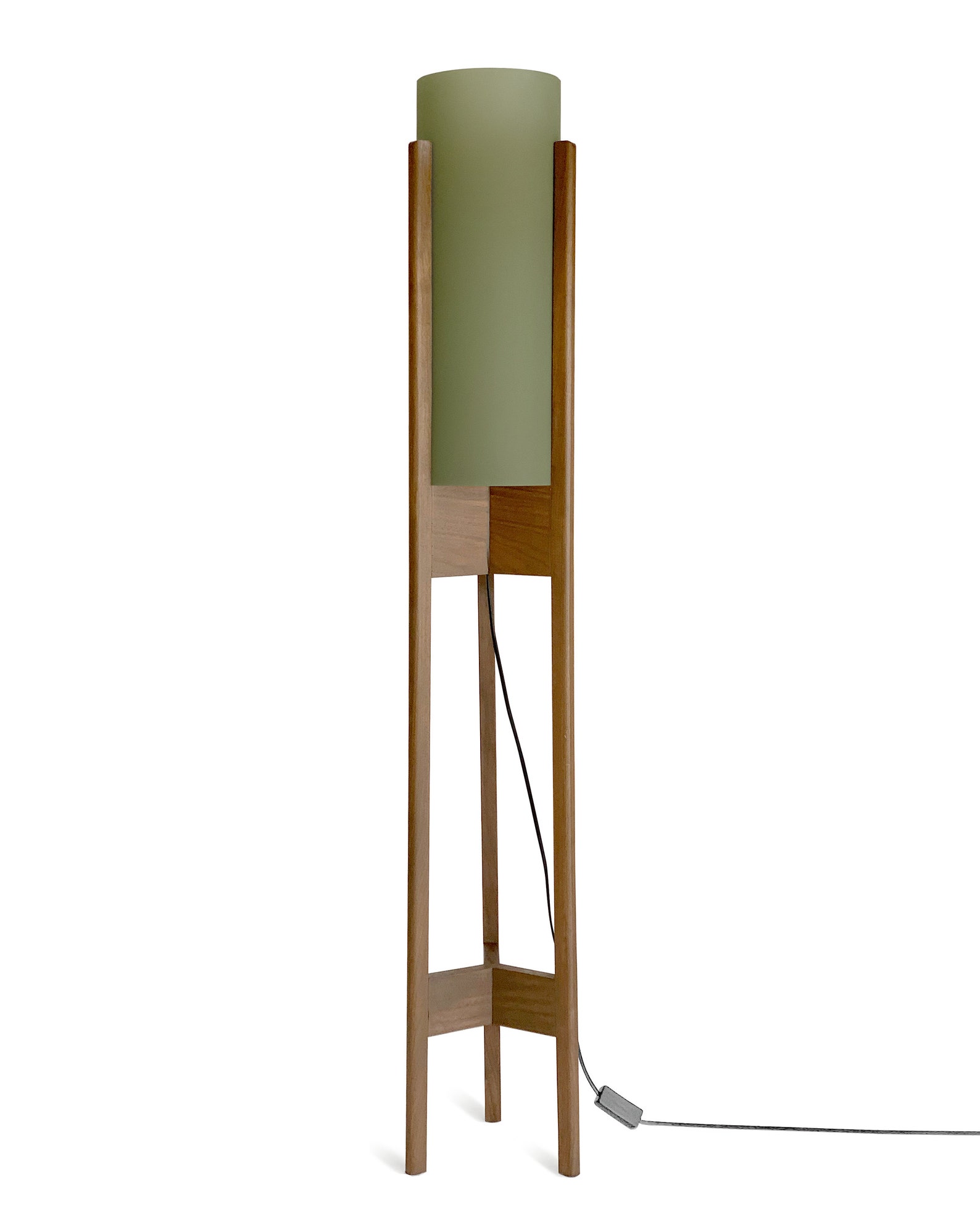 Green Translucent Midcentury Inspired Floor Lamp Etsy