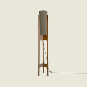 bark mid-century inspired floor lamp