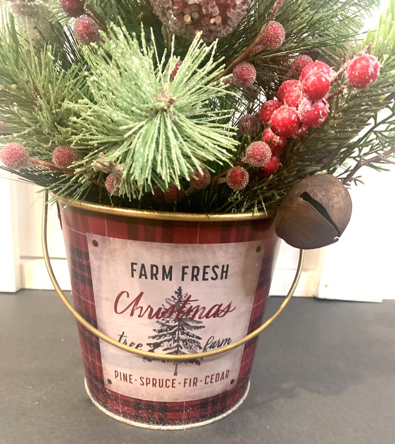 Rustic Christmas Arrangement Centerpiece for Table Christmas  Etsy