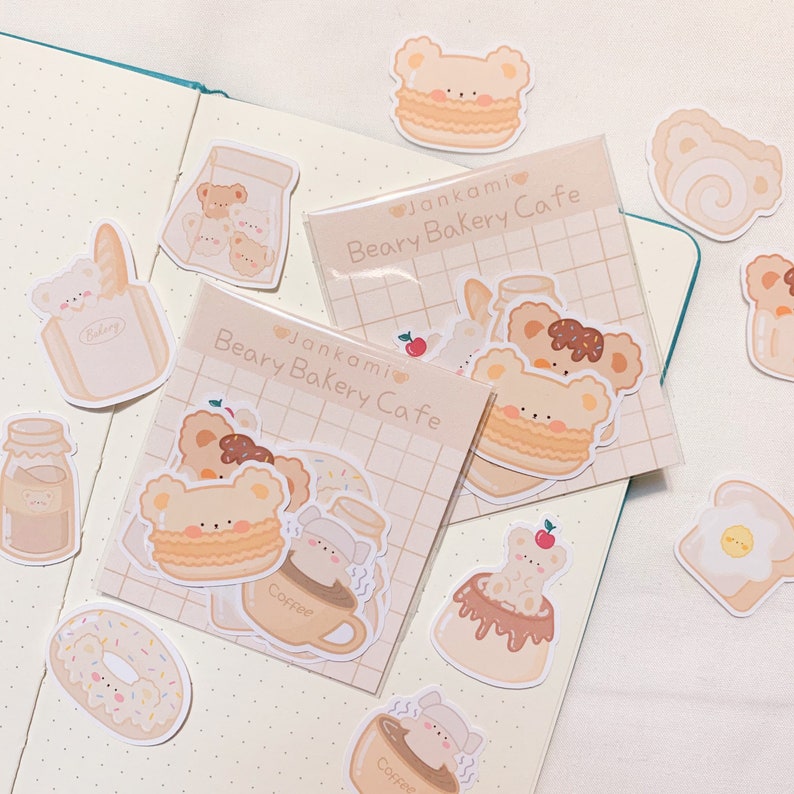 Beary Bakery Cafe Sticker Flakes kawaii bear stickers for image 0