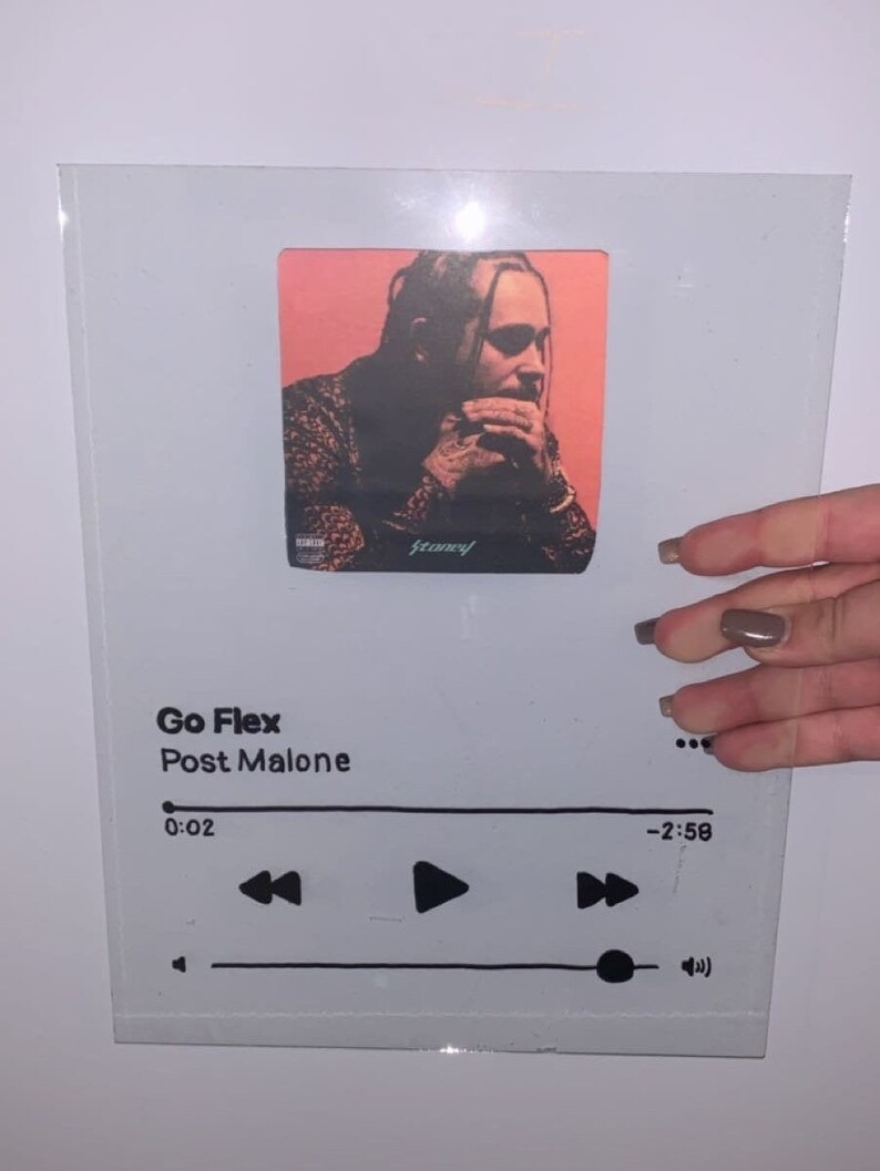 Custom glass song plaque Etsy