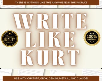 Write Better With AI - WRITE LIKE Kurt 2025 - Personal Use Only