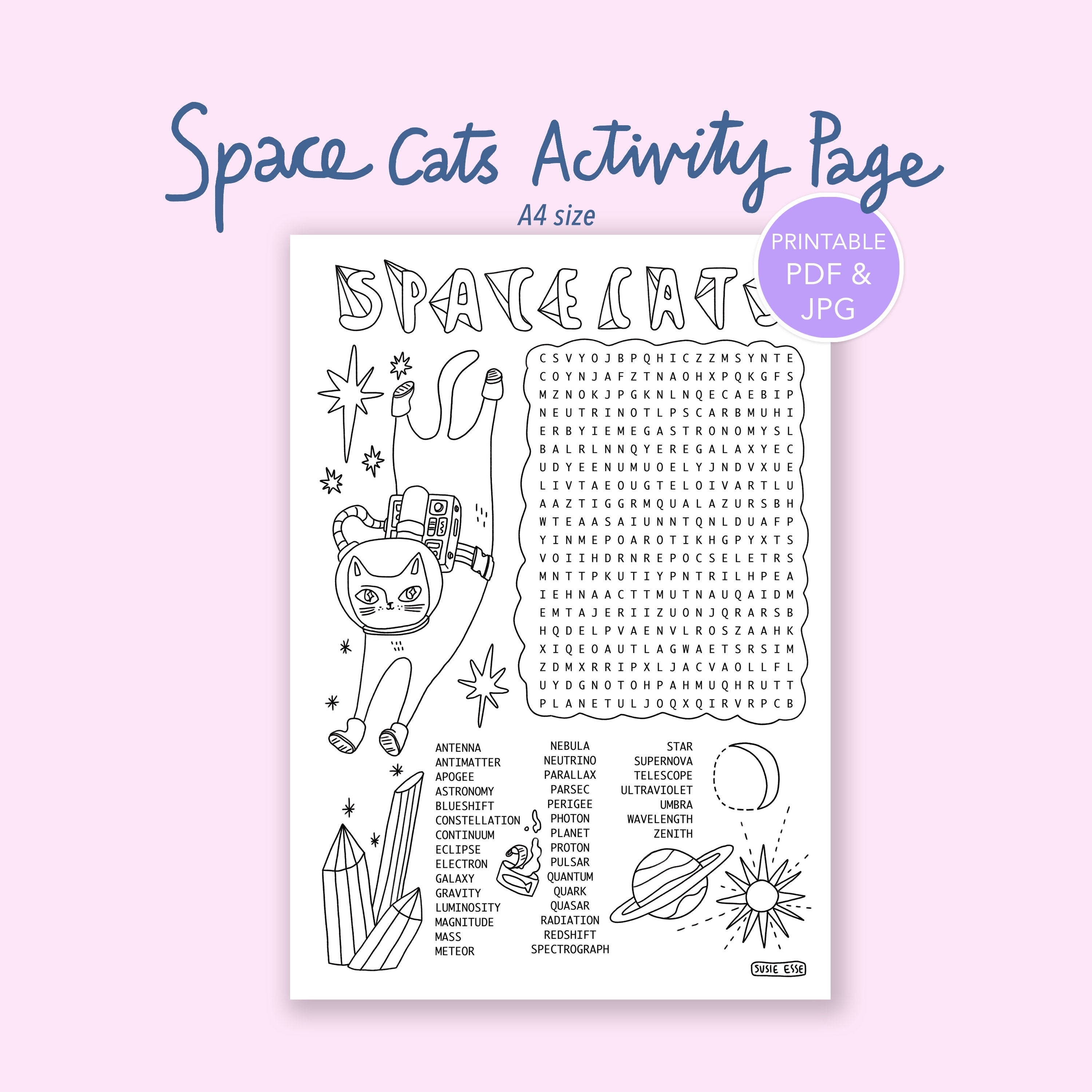 space cat worksheet answers