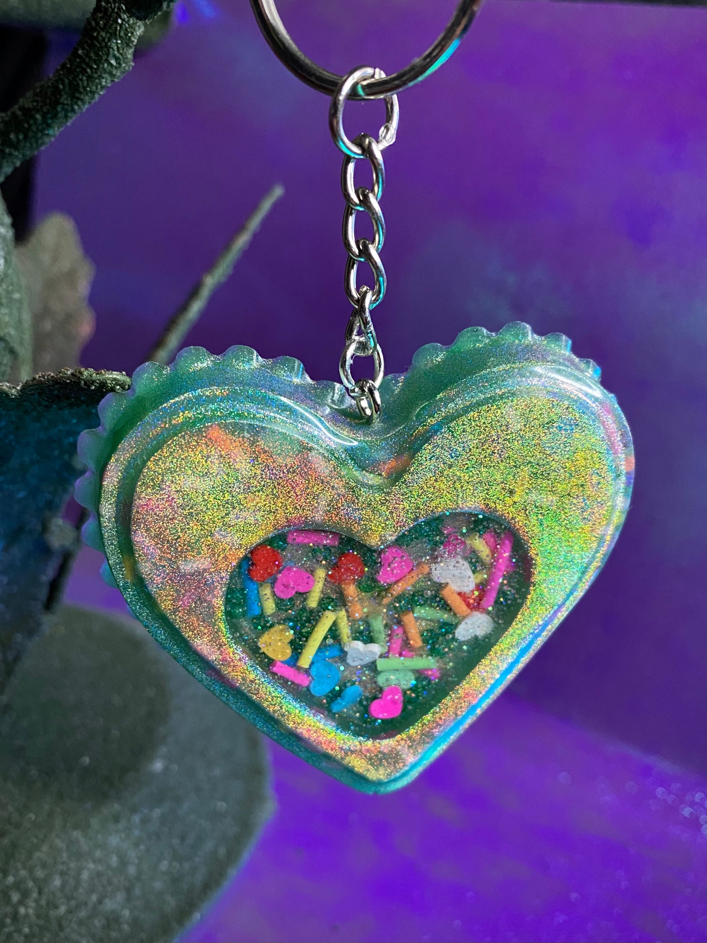 Glow in the dark chunky keychain Etsy