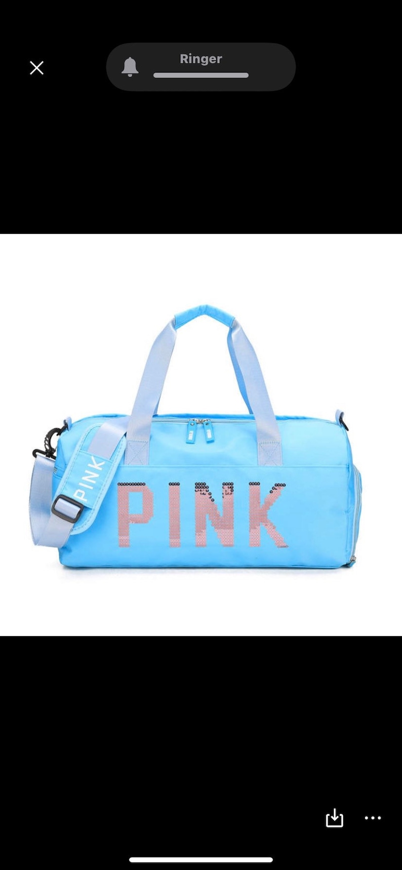 Pink gym baglight blue color multiple pocket multiple purposes gym sport yoga new