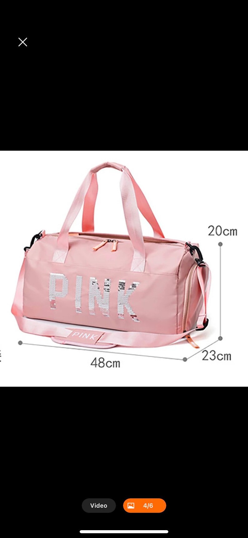 Pink gym baglight blue color multiple pocket multiple purposes gym sport yoga new