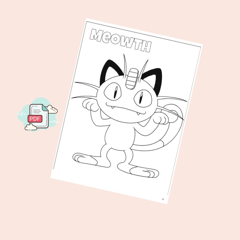 100+ Pokémon Coloring Pages for Kids Printable Digital PDF Pikachu