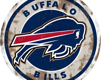 Buffalo bills aluminum round weatherproof sign funny