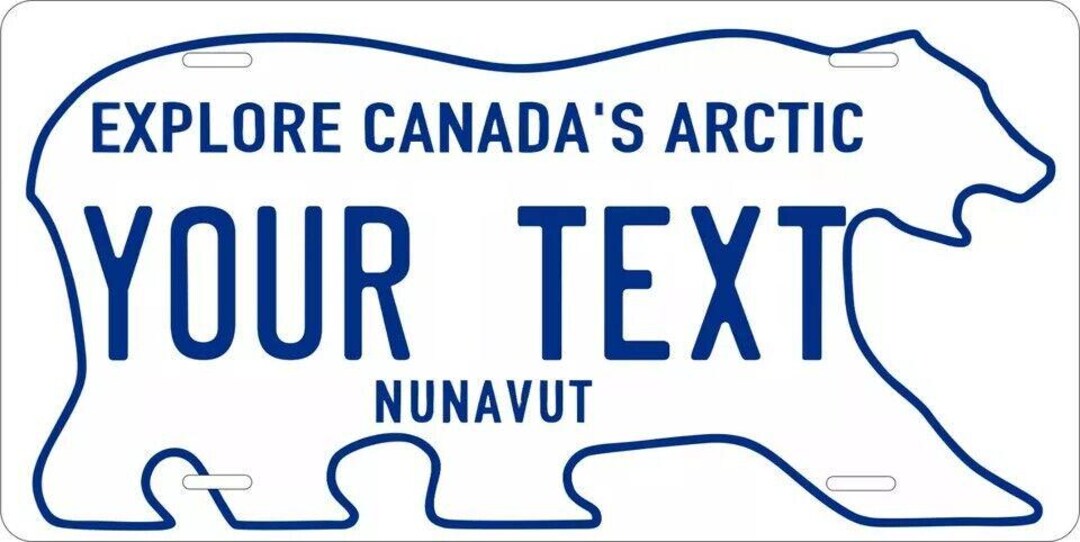 Nunavut 1999 Custom State License Plate Personalized 12