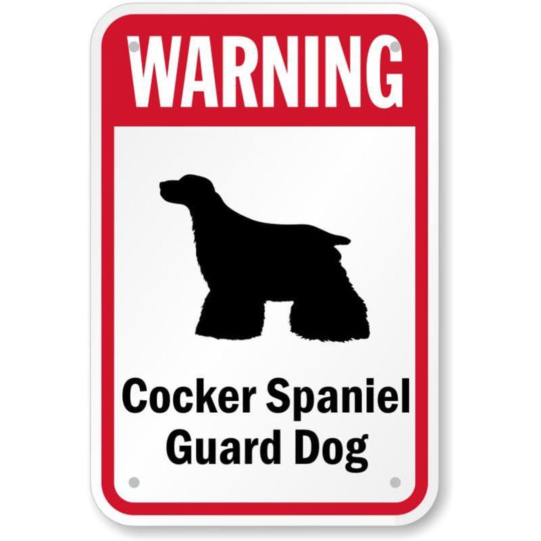 Cocker Spaniel Dog Aluminum Weatherproof Sign B00741 - Etsy