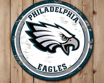 Philadelphia eagles aluminum round weatherproof sign funny