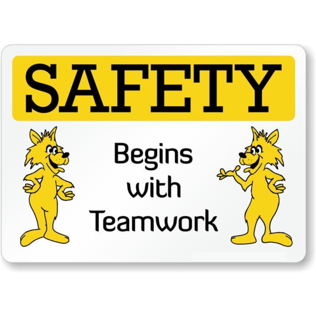 Safety Task Force Sign Safety Sign: Teamwork Message - Weatherproof Aluminum Outdoor - Etsy