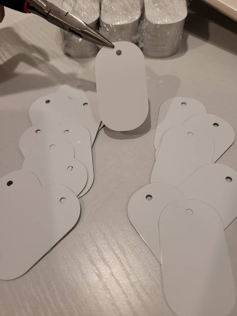 Sublimation DOG TAG with chain 11/8x2 with Etsy