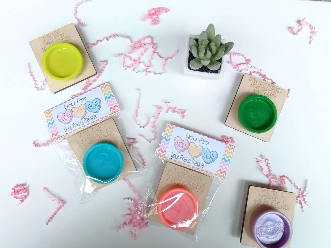 Playdoh Holder , Valentine's Gift for Classroom , Noncandy Classroom