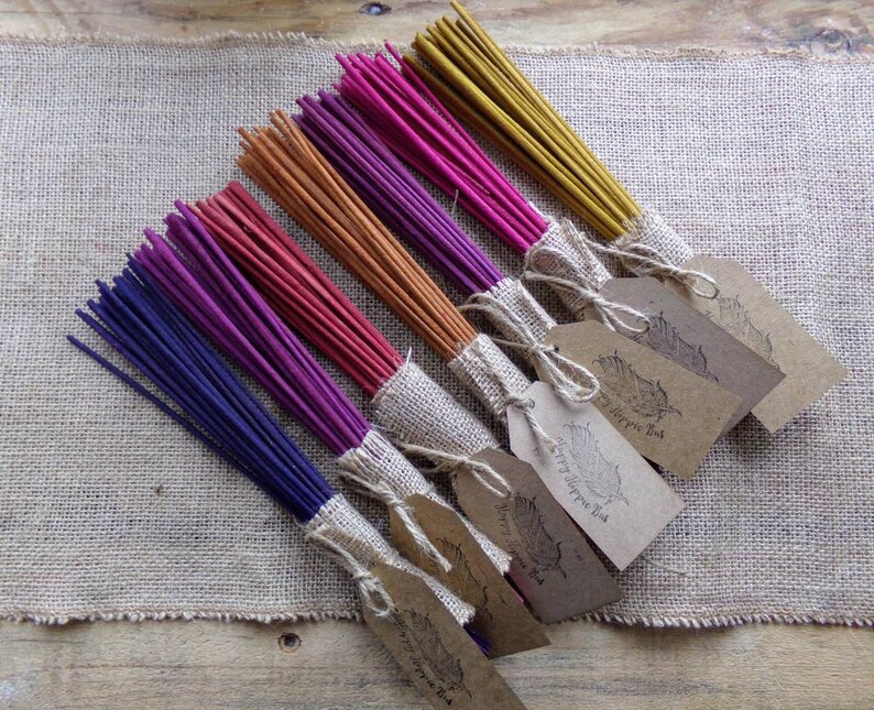 25 x Indian Joss incense Sticks Ethically Sourced, Handmade & Fair Trade Incense, Plastic Free Incense Sticks for Home Fragrance image 1