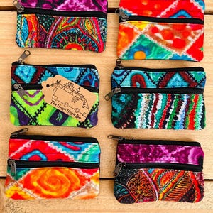 Handgemachte Fair-Trade-Süße Boho Print Geldbörse Mini Hippie Portemonnaie
