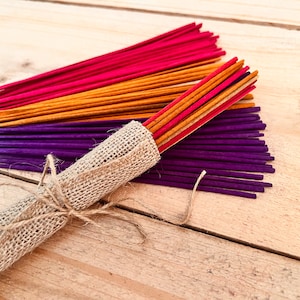 Rainbow Mix Scented Incense Sticks, Handmade Mixed Scented Joss Incense Sticks, Fairtrade Incense Sticks Perfect for Home Fragrance