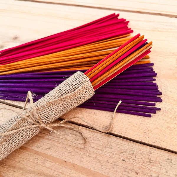 Rainbow Mix Scented Incense Sticks, Handmade Mixed Scented Joss Incense Sticks, Fairtrade Incense Sticks Perfect for Home Fragrance