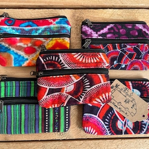 Handmade Fair Trade Cute Bohemian Print Coin Purse Mini Hippie Wallet