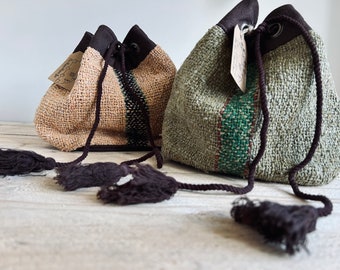 Khadi Tasche/Rucksack, Umhängetasche aus recycelter Baumwolle