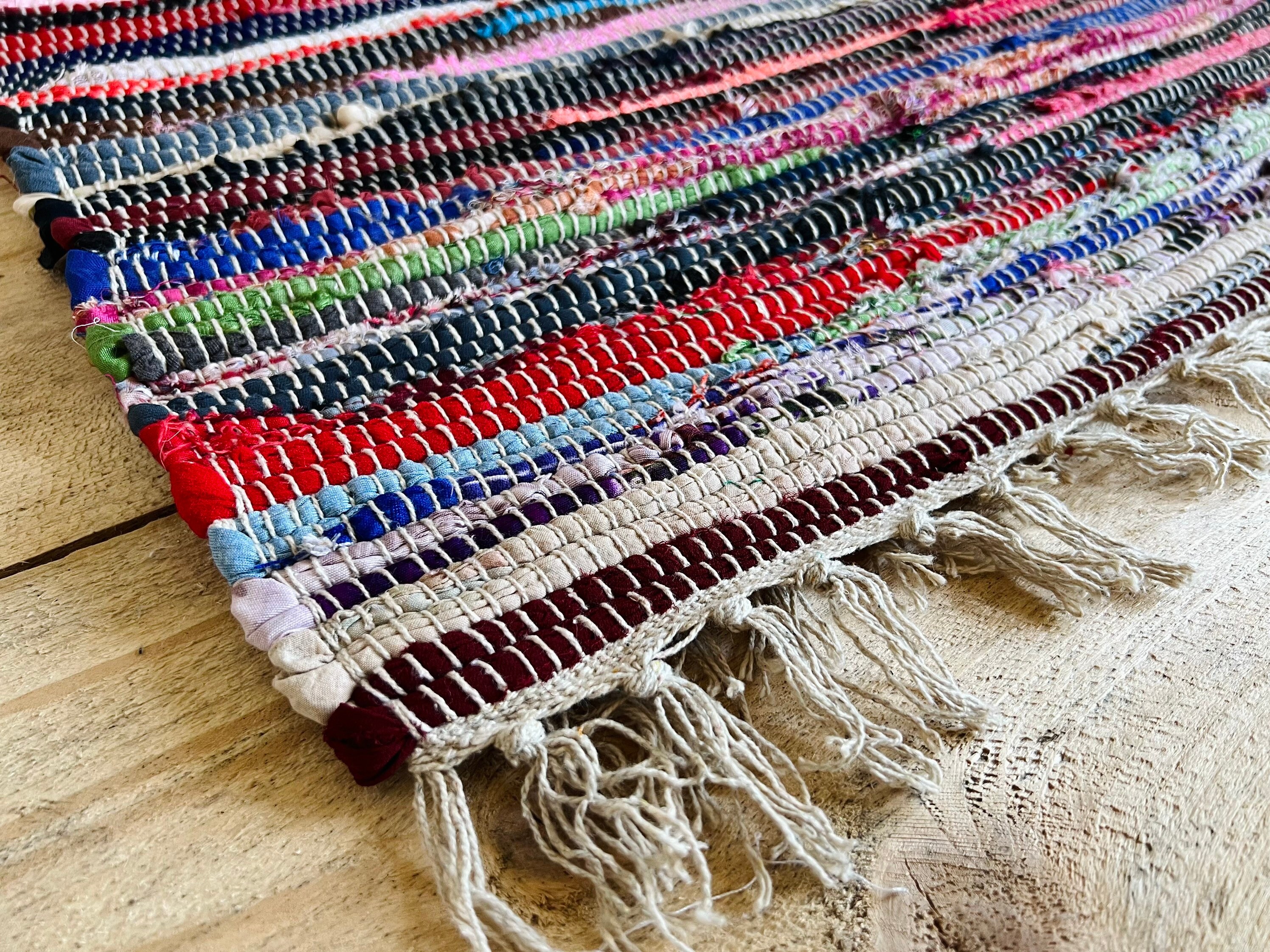 Recycled Rag Rug Handmade Fair Trade Boho Rug - Etsy