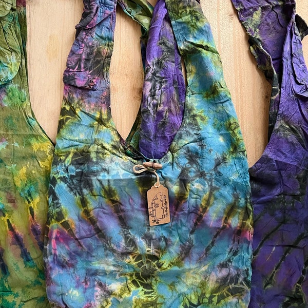 Fair Trade Tie Dye Cotton Hippy Boho Festival Shoulder Bag