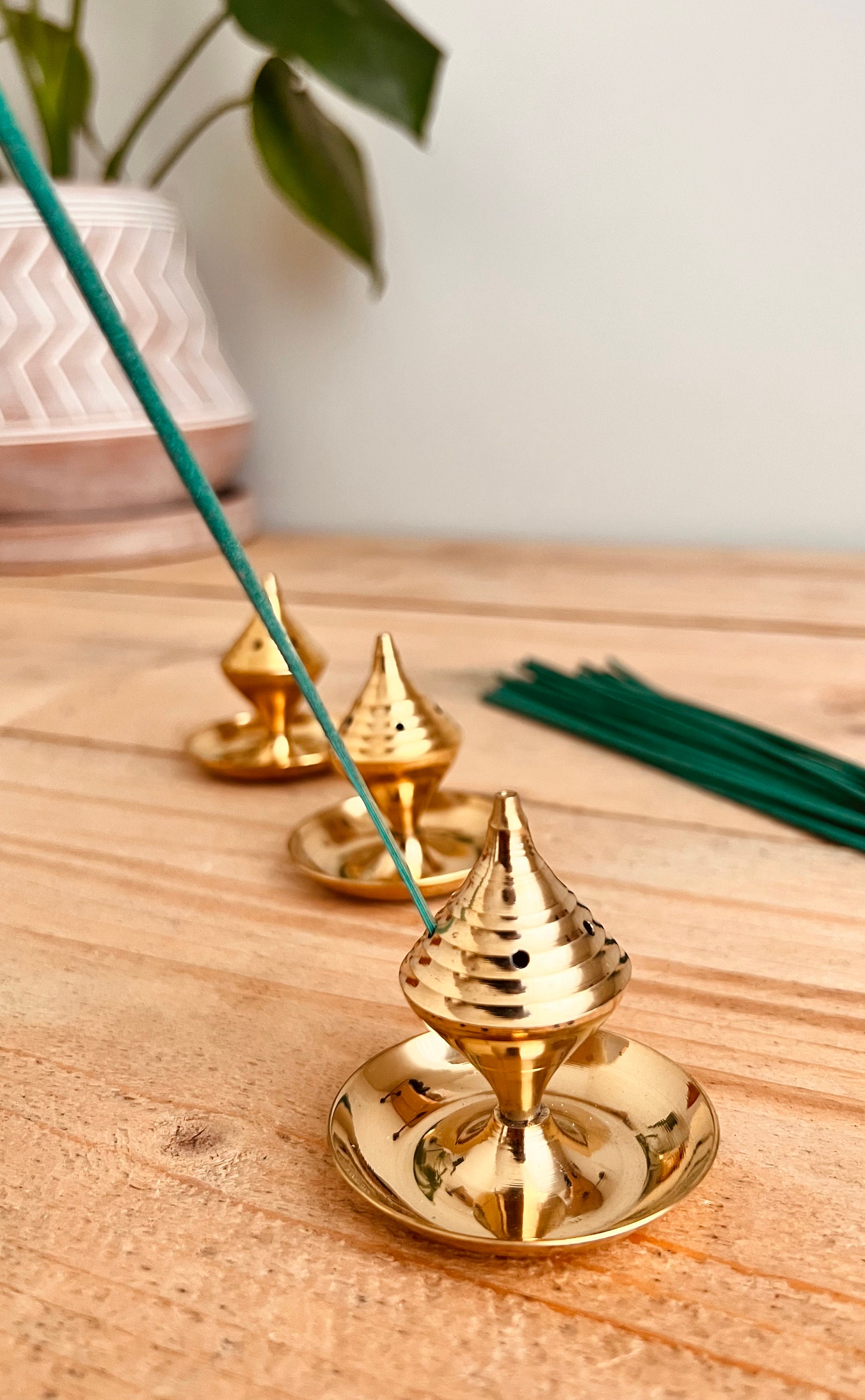 Brass Incense Holder, Traditional Indian Style Incense Stick