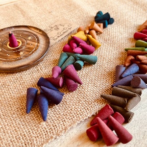 Indian Incense Cones, ethically sourced, fair trade, Handmade Incense, Home Fragrance Incense Cones, Plastic Free Eco Incense