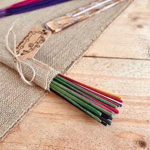 Indian ‘Wonky’ Joss incense Sticks, Ethically Sourced, Handmade &#39;Wonky&#39; Incense Sticks, Rainbow Incense Stick Seconds, Plastic Free