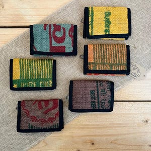Handmade Recycled Rice Sack Wallet, Colourful Money Case, Hippy/Bobo Fair Trade Wallet